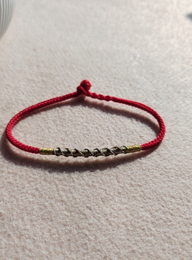 朵拉手工八股红绳盘龙结如意结新年红手链男女情侣款