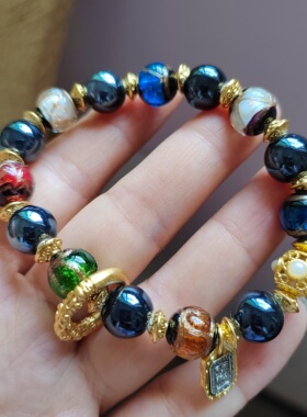 原创设计猫眼石手链水晶手串