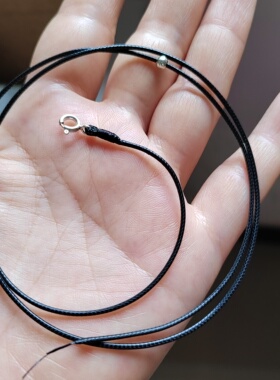 银扣蜡绳锁骨链短款可自己裁剪长度可DIY穿珠穿吊坠简约时尚项链