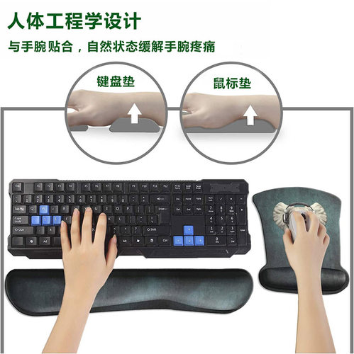 可爱小象护腕鼠标垫大号记忆棉手托电脑办公防腱鞘炎柔软无味耐脏 - 图0