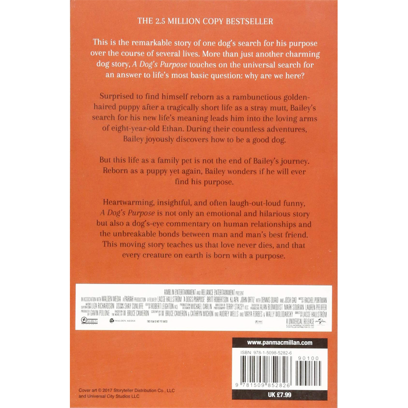 一条狗的使命 英文原版 A Dog's Purpose 布鲁斯卡梅隆 电影原著 平装 当代情感治愈小说 搭黑骏马 野性的呼唤 101件事死前要试试 - 图1