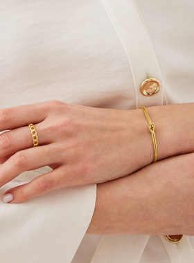 不锈钢情侣手链情人节结蛇链手工打结人字形手链欧美跨境饰品