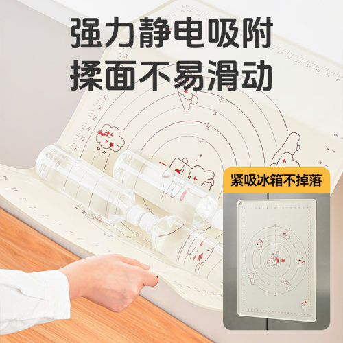 展艺硅胶揉面垫子加厚食品级家用面板面食和面案板擀面杖烘焙工具 - 图1