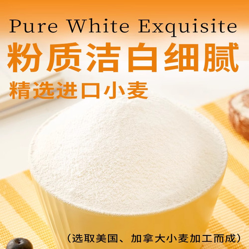 展艺高筋面粉2.5kg 吐司专用面包粉披萨小麦粉家用烘焙原材料大包 - 图0