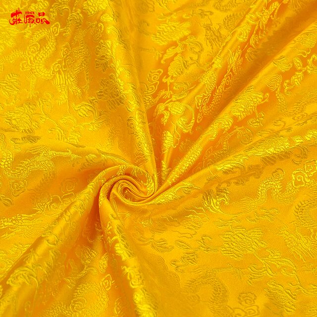 Cloth Ornament Tablecloth Buddha Tablecloth Yellow Cloth Buddhist Hall Background Cloth