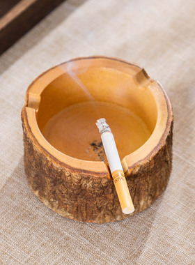 泰国创意木质烟灰缸家用客厅