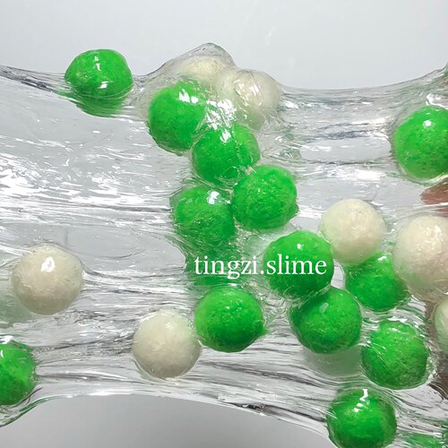 圣诞树毛球泥水晶泥彩色毛绒球ins同款网红泥史莱姆减压成品泥 - 图1