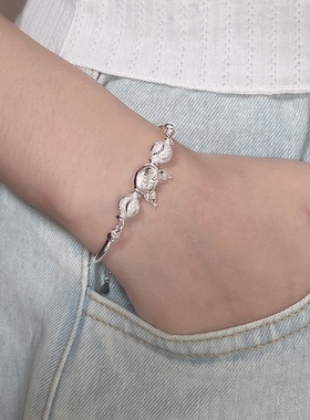 然然925银卡通手镯甜美可爱少女