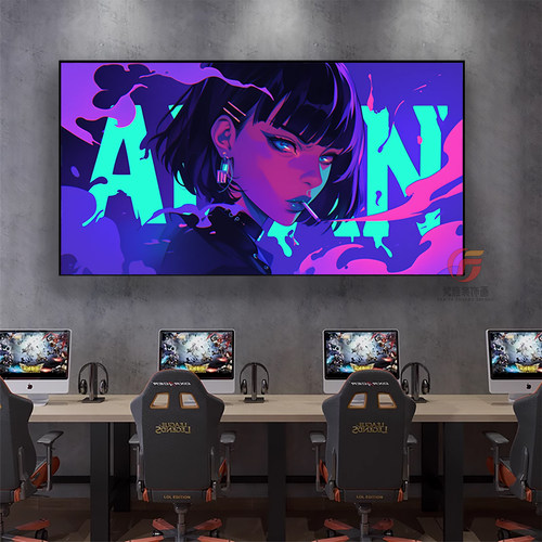 无畏契约装饰画瓦罗兰特VALORANT电竞房网咖游戏挂画雷娜婕提霓虹 - 图2