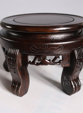 金匠大作红木虎头几实木收藏青花瓷鱼缸架花盆花架大号花几玉石