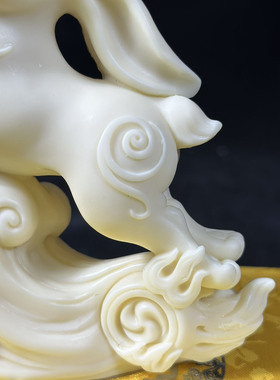 金匠大作雕刻兔飞猛进摆件兔年家居客厅吉祥物工艺装饰品十二生肖