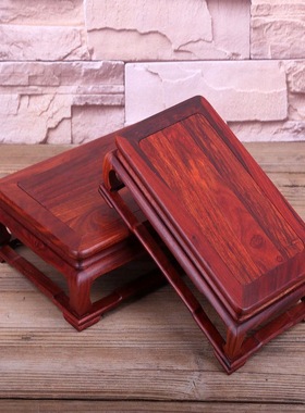 金匠大作血檀大红酸枝炕几套二底座红木工艺品摆件底座木质家具