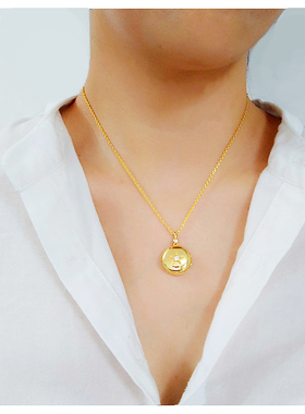 S925纯银刻手脚印刻字相盒可打开照片纪念吊坠项链送女友定制防水