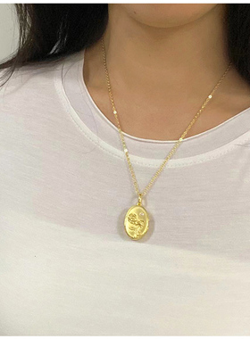 纯银S925吊坠项链可以打开放相片防水相盒纪念家人刻字定制送女礼