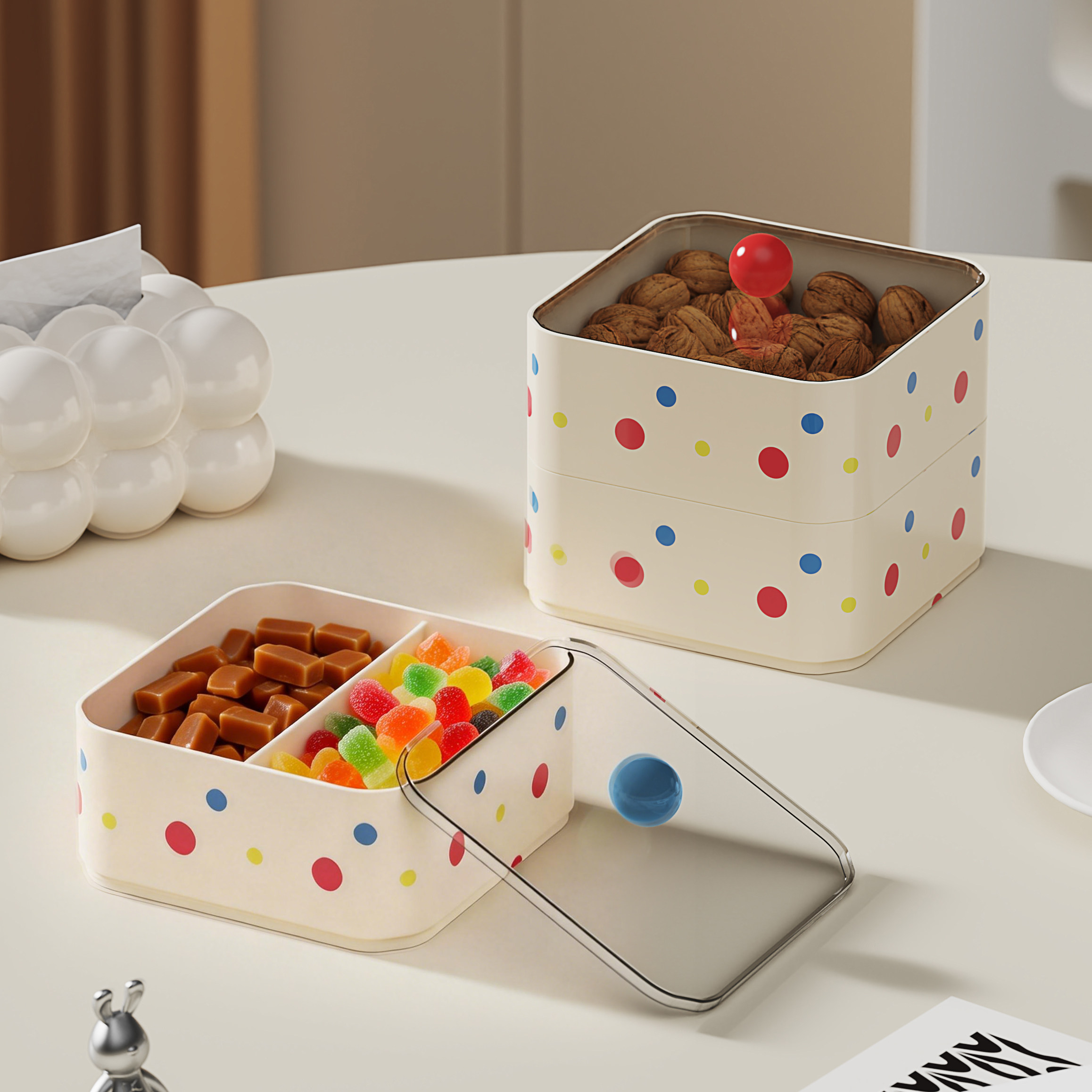 新年干果盘多巴胺家用客厅茶几零食糖果收纳盒2026精致水果坚果盘,淘宝优惠券,粉丝福利购,淘宝优惠卷