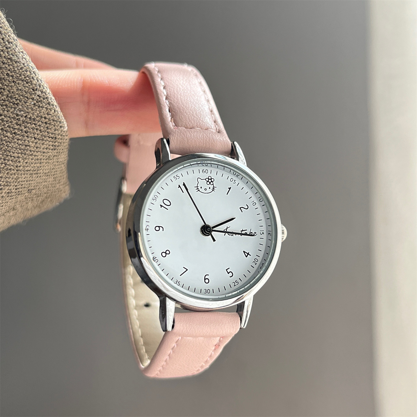 koutahe卡通猫咪高颜值ins风简约休闲森系女学生文艺百搭考试手表,淘宝优惠券,粉丝福利购,淘宝优惠卷