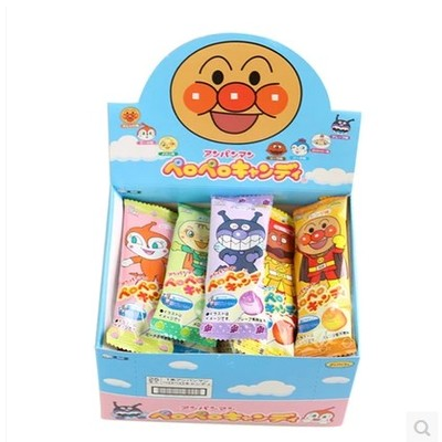 日本进口零食不二家面包超人护齿水果棒棒糖果
