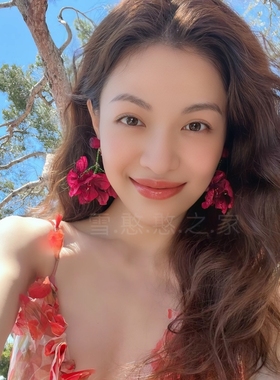 钟楚曦同款耳环安可拉红色花朵耳饰耳钉耳坠耳夹旅游2026年春夏新