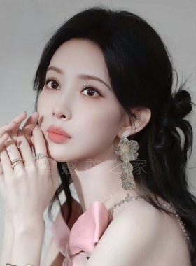 孟子义同款亚克力花朵流苏耳环耳饰耳钉耳夹耳坠2025新款女饰品潮