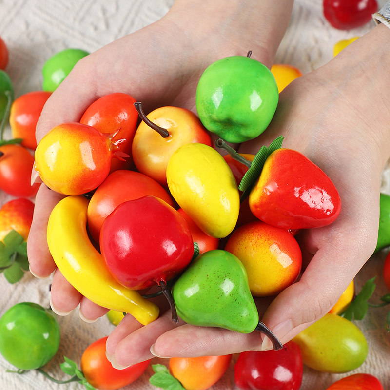 仿真小水果模型假苹果桔子香蕉迷你蔬菜摄影道具装饰食物塑料摆件,淘宝优惠券,粉丝福利购,淘宝优惠卷