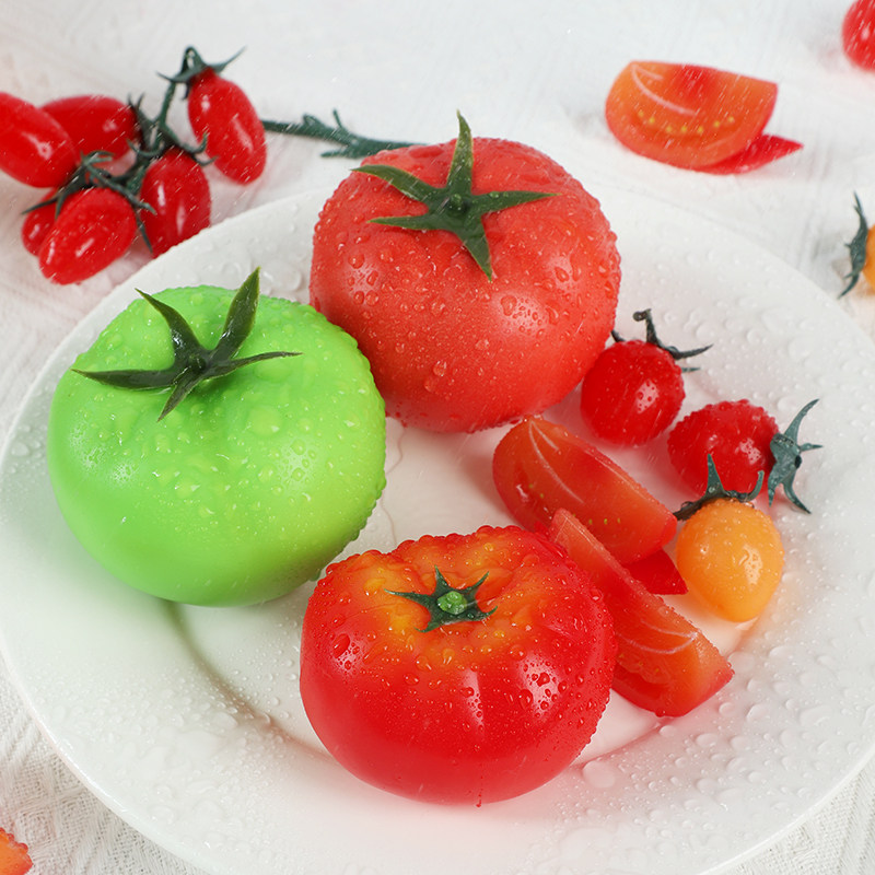仿真西红柿模型小番茄块红黄圣女果串泡沫塑料假蔬菜拍摄道具教具,淘宝优惠券,粉丝福利购,淘宝优惠卷
