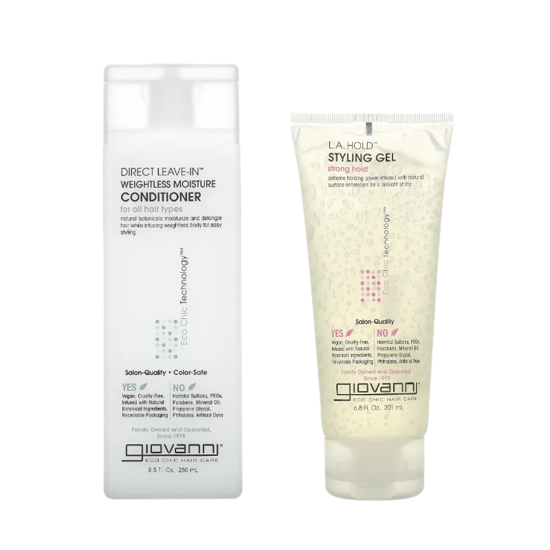 Giovanni免洗护发素定型啫喱套装保湿防毛躁强力定型自然卷CGM - 图3