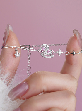 S999足银可爱纯银生肖马小马摇摇木马童趣耳钉耳环吊坠项链手链女