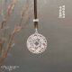 Pure silver 9999 pure silver broken ice ice coin lucky words necklace women's solid heart broken silver pendant new Chinese style girlfriend gift
