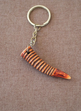 印度手工制作动物牛头牛角海豚钥匙扣吊坠