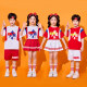 Costumes ການສະແດງ Cheerleading ເດັກນ້ອຍ ອະນຸບານ ການເຕັ້ນ Costumes ໂຮງຮຽນປະຖົມ ໂຮງຮຽນ Cheerleading ທີມງານ ເກມ ຫ້ອງຮຽນ Costumes ປະສິດທິພາບ Costumes