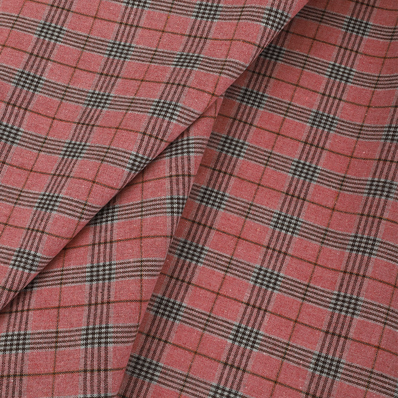 新款色织格子布田园风 裙子春秋衬衫裤子外套服装手工DIY涤棉面料
