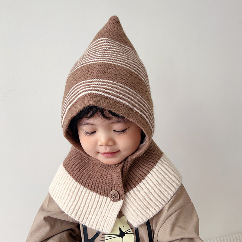 儿童帽子围巾一体围脖针织帽秋冬季宝宝男女宝冬款防风婴儿毛线帽,淘宝优惠券,粉丝福利购,淘宝优惠卷
