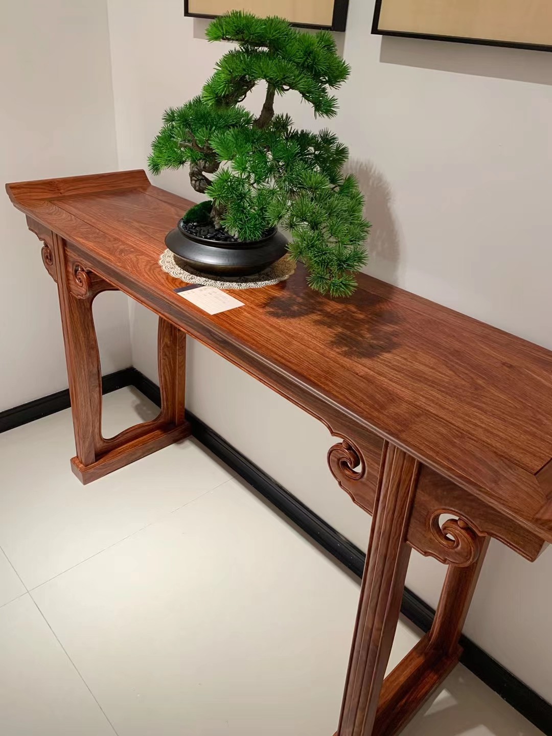 红木桥台翘头玄关柜花梨木中式条案刺猬紫檀实木供桌神台佛龛家具