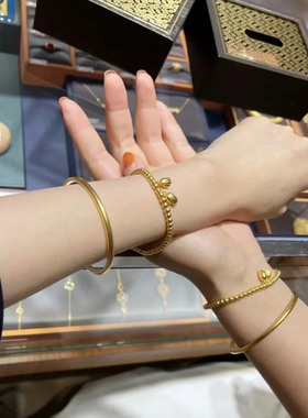 金包银古法两世欢手链转运珠莲蓬荷花爆款手串情人节生日礼物