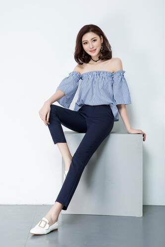 2019韩版夏季百搭大码九分女裤 肥MM显瘦闲休弹力棉七分裤女薄款 - 图1