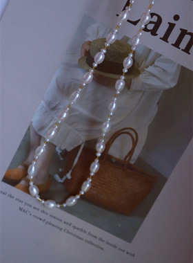 设计款简约法式淡水珍珠项链