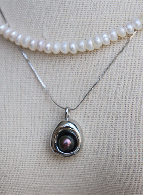 设计水滴925真金珍珠无品牌