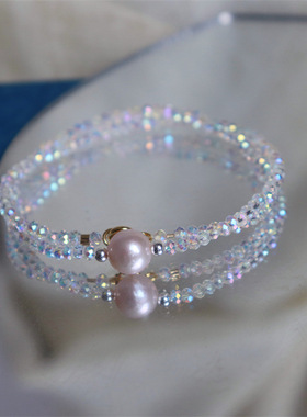 设计款奥地利水晶珍珠925