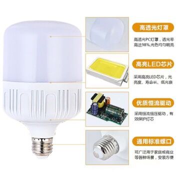 LED灯泡led节能灯照明家用老式挂钩超亮省电插口螺口B22卡口灯泡 - 图1