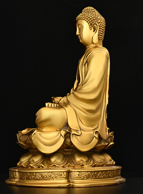 纯铜释迦牟尼摆件释迦摩尼铜像家用客厅佛堂大日如来佛祖大号佛像