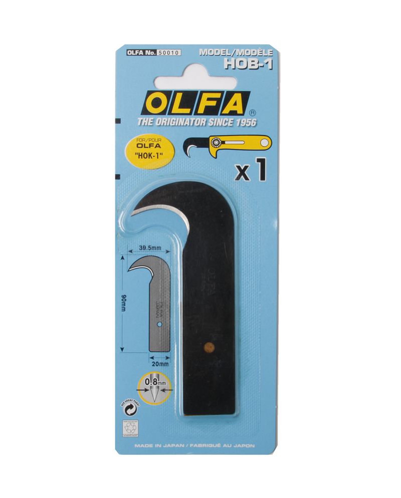日本OLFA镰刀碳素钢刀片HOB-1钩刀刀片HOK-1刀刀片 - 图0