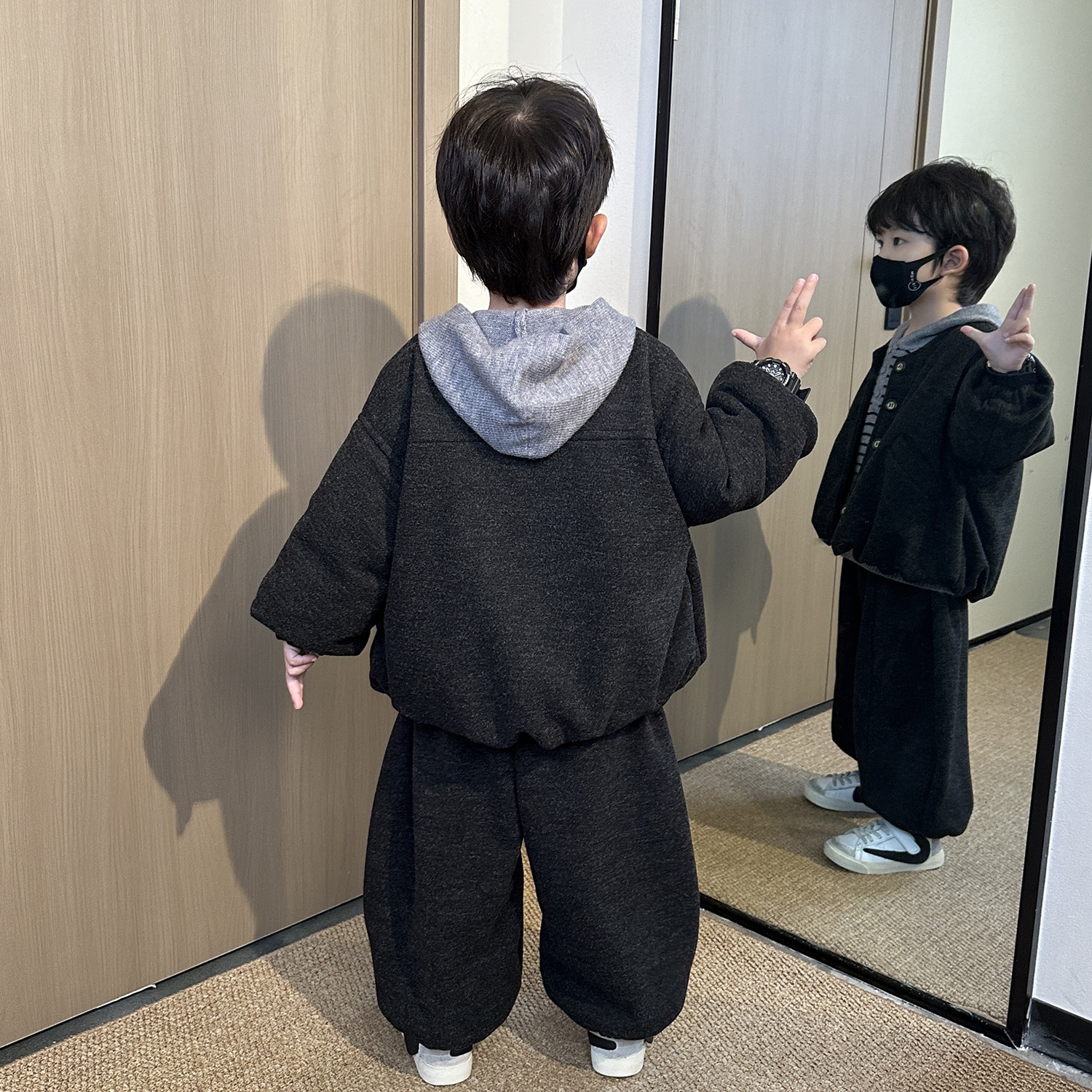 男童加绒加厚套装冬装2025新款儿童秋冬季毛衣宝宝夹棉外套三件套,淘宝优惠券,粉丝福利购,淘宝优惠卷