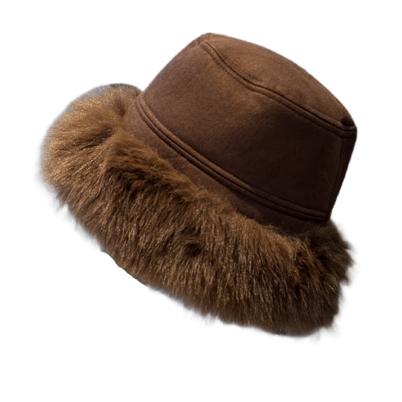 冬季仿麂皮加绒蒙古帽女仿羊羔毛加厚保暖渔夫帽休闲百搭时尚盆帽,淘宝优惠券,粉丝福利购,淘宝优惠卷