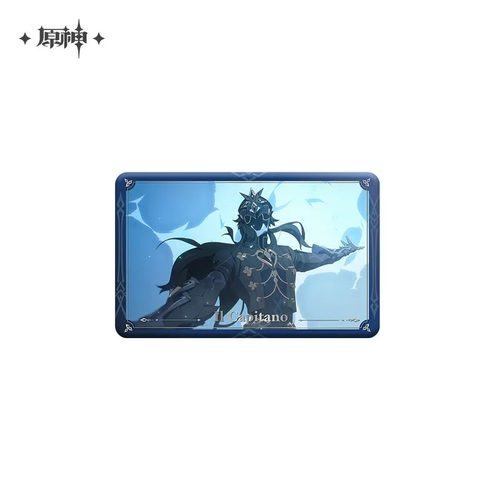 正版原神队长卡皮塔诺周边徽章立牌挂件流沙摆件收藏卡仿胶片书签 - 图2