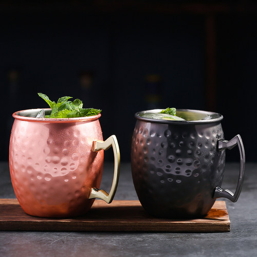 酒点半铜杯莫斯科骡子杯 Moscow Mule 鸡尾酒杯 光面铜杯 啤酒杯 - 图2