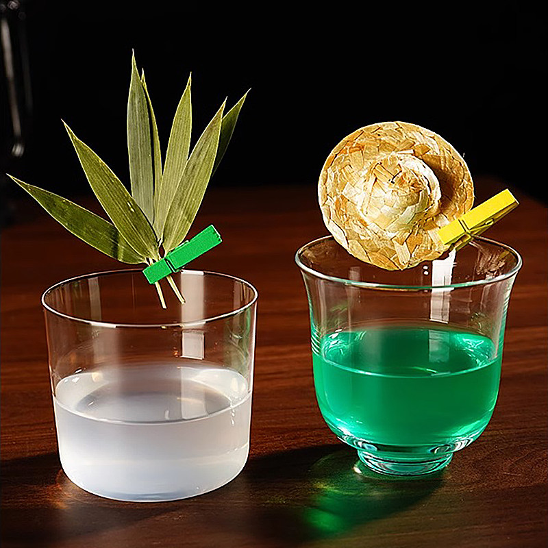 酒吧鸡尾酒装饰干花枫叶竹叶小草帽酒杯装饰水果竹签酒针调酒工具,淘宝优惠券,粉丝福利购,淘宝优惠卷
