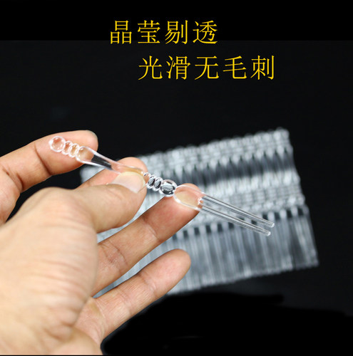 透明竹节水果两节叉蛋糕叉 一次性水果针塑料水果签 足数10.5cm - 图0