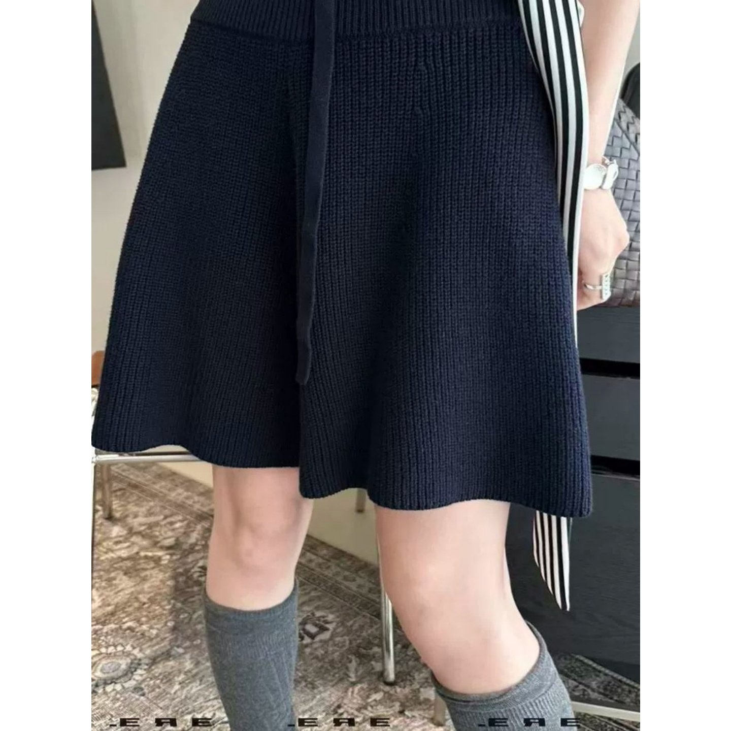 300斤大码胖MM抽绳针织短裤女秋冬慵懒风阔腿裤休闲高腰直筒裤子,淘宝优惠券,粉丝福利购,淘宝优惠卷