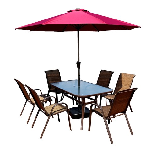 户外阳台庭院喝茶桌椅带伞室外花园休闲椅家具组合露花园防水网红-图3