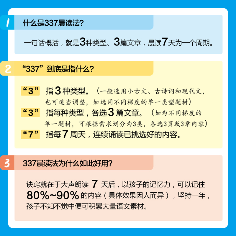 王芳推荐】337晨读法小学生必背年级成语1368例全套5册每日晨读语文美文一年级记忆法海淀妈妈晨读资料表二年级人教版成语故事 - 图1